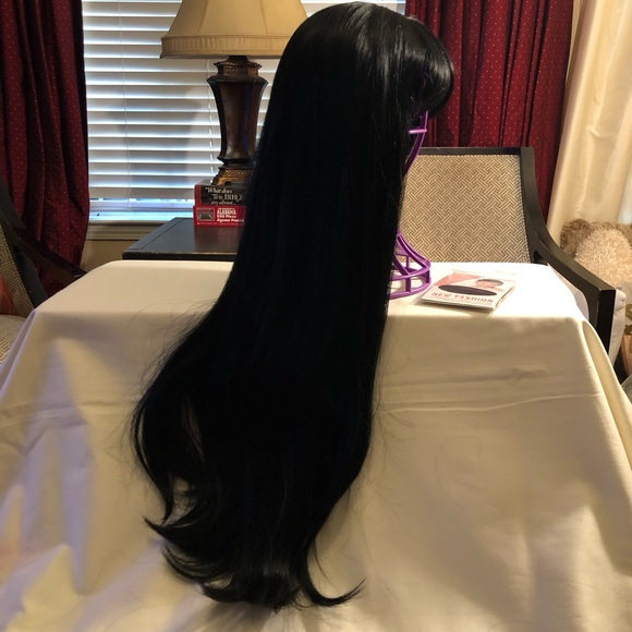 Long Black Synthetic Wig - Picture 2 of 16